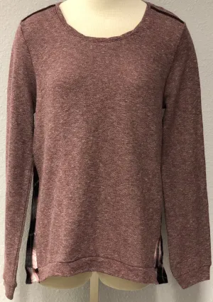 PLAID BACK SWEATER
