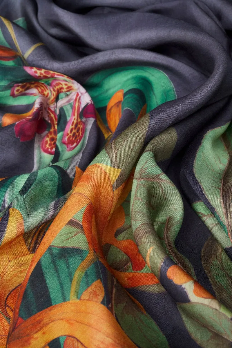 Powder Botany Bliss In Charcoal Kimono Gown
