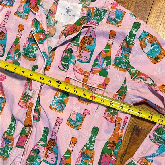 PRINTFRESH Women's Pop the Bubbles Colorful Pajama Set Animal Fantasy Size XS