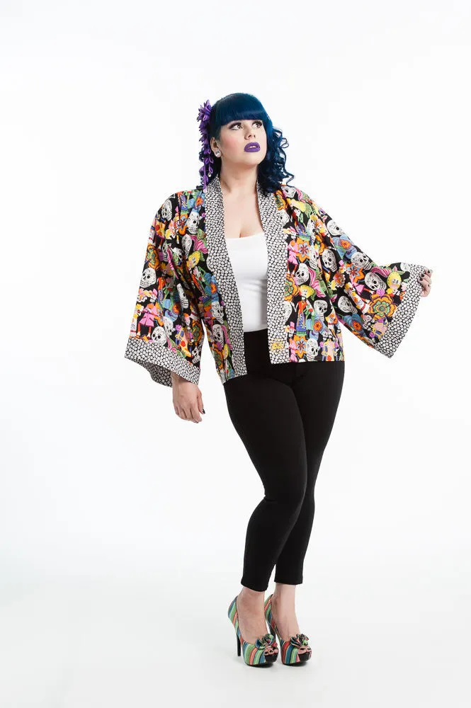 "Day of the Dead" Kimono Hipster