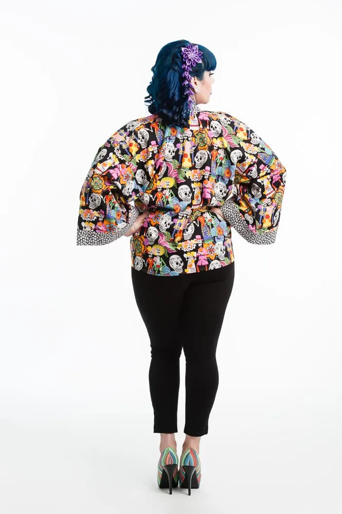 "Day of the Dead" Kimono Hipster