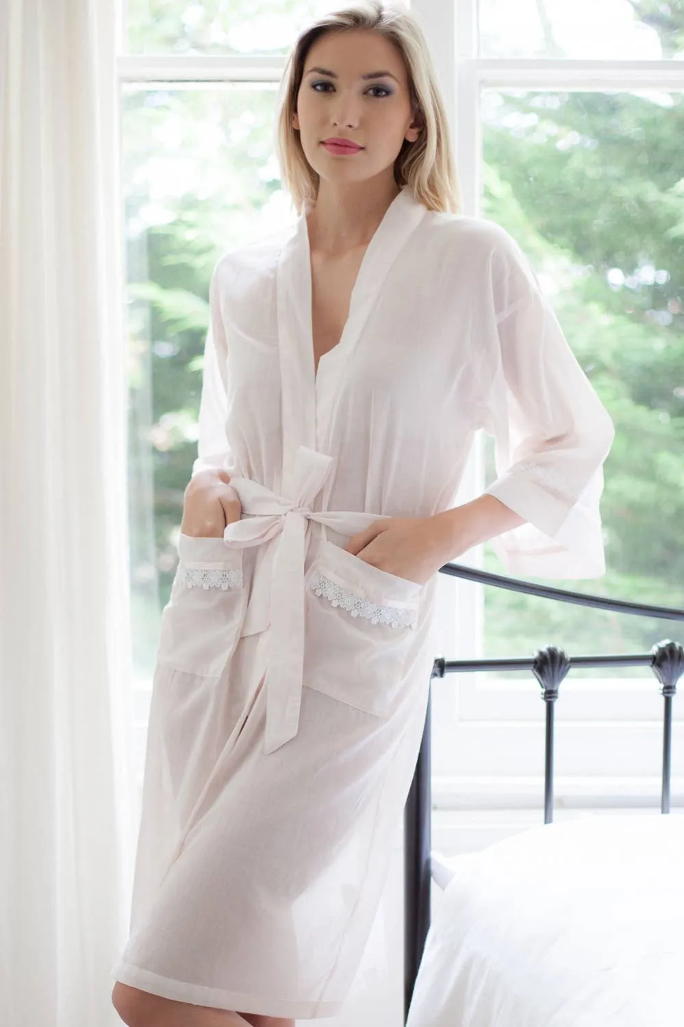 Reese 100% Cotton Voile Kimono Wrapover