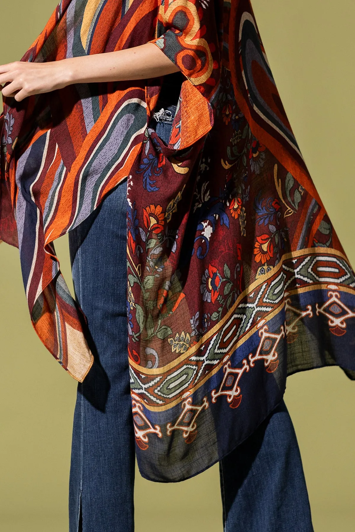 Retro Harmony Kimono