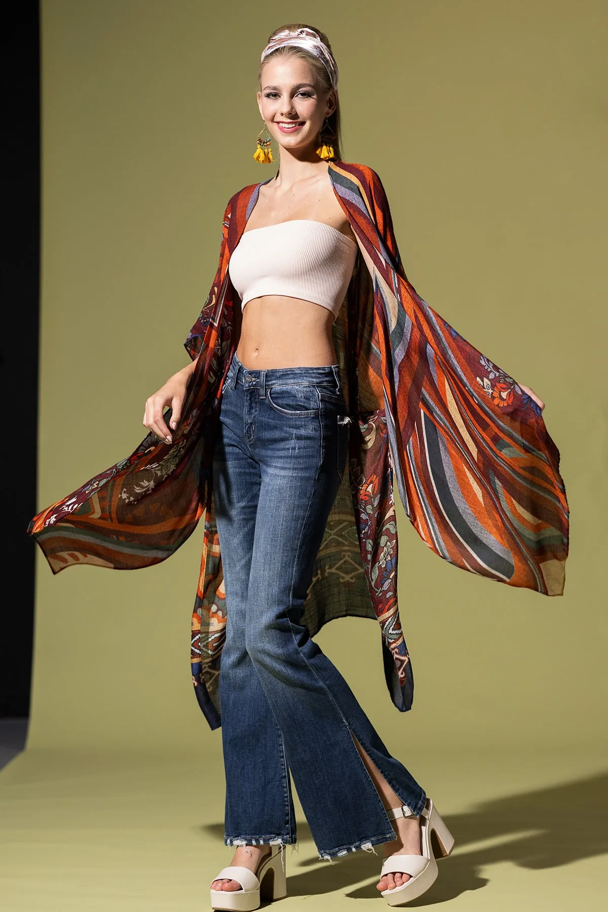Retro Harmony Kimono