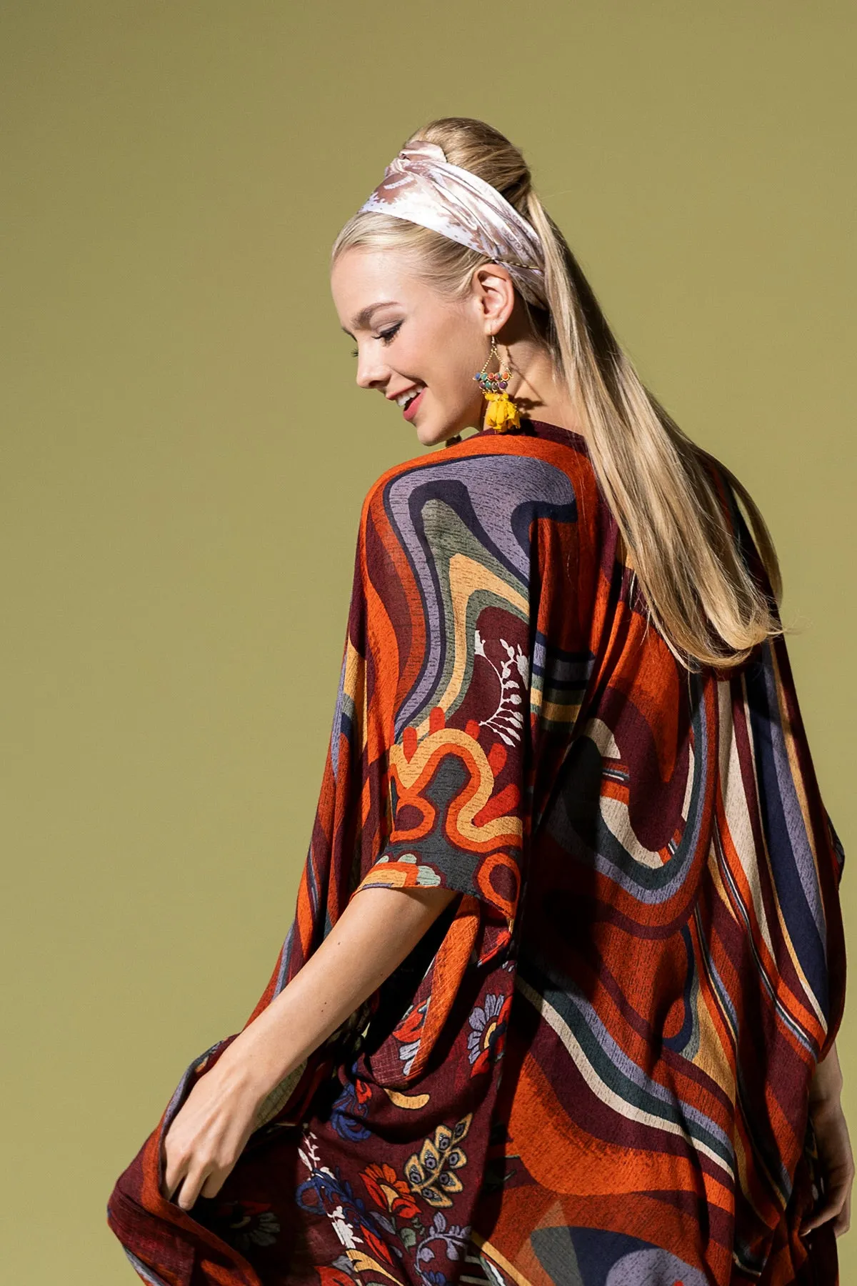 Retro Harmony Kimono