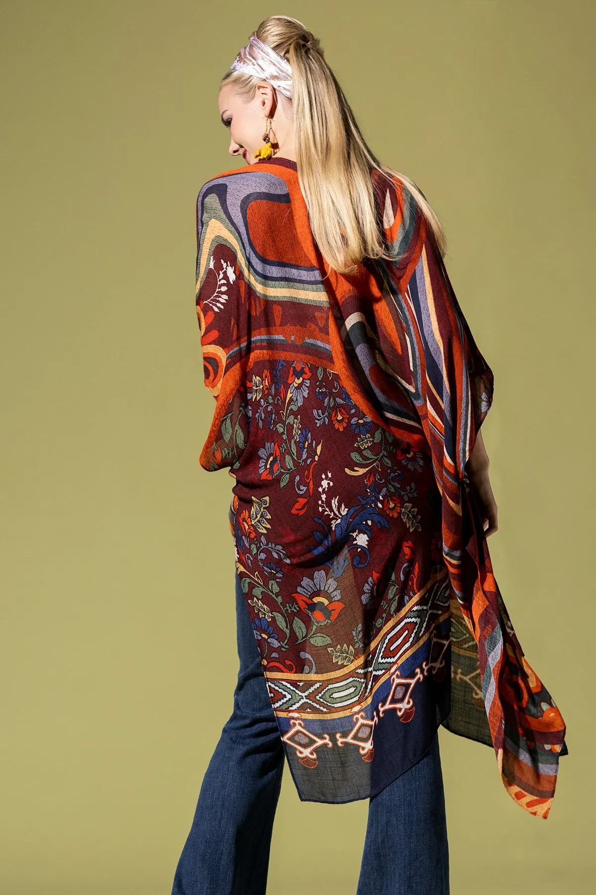 Retro Harmony Kimono