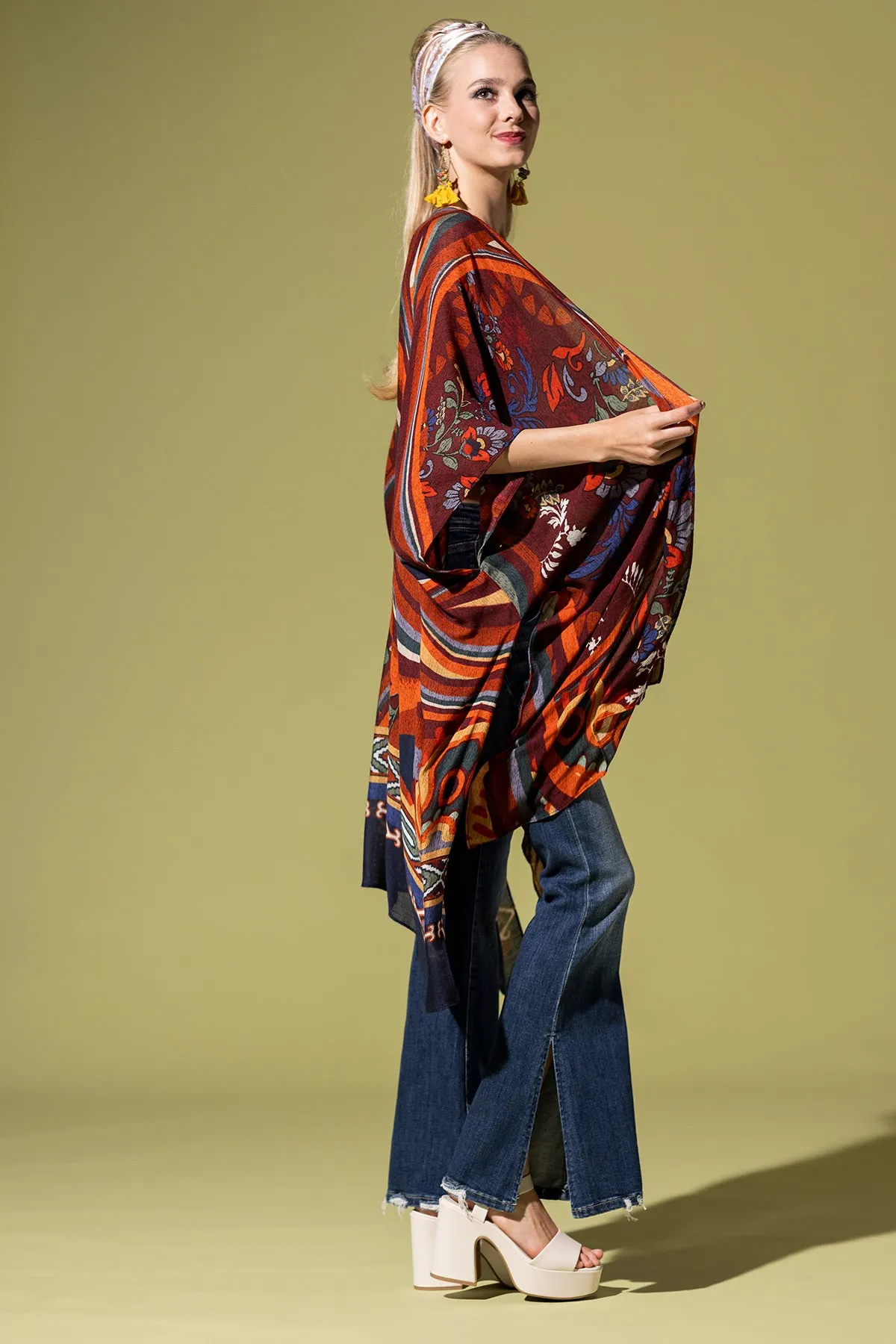 Retro Harmony Kimono