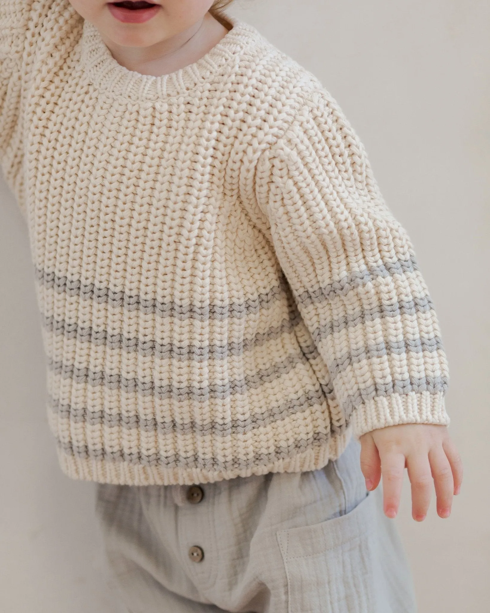Rex Sweater || Fog Stripe