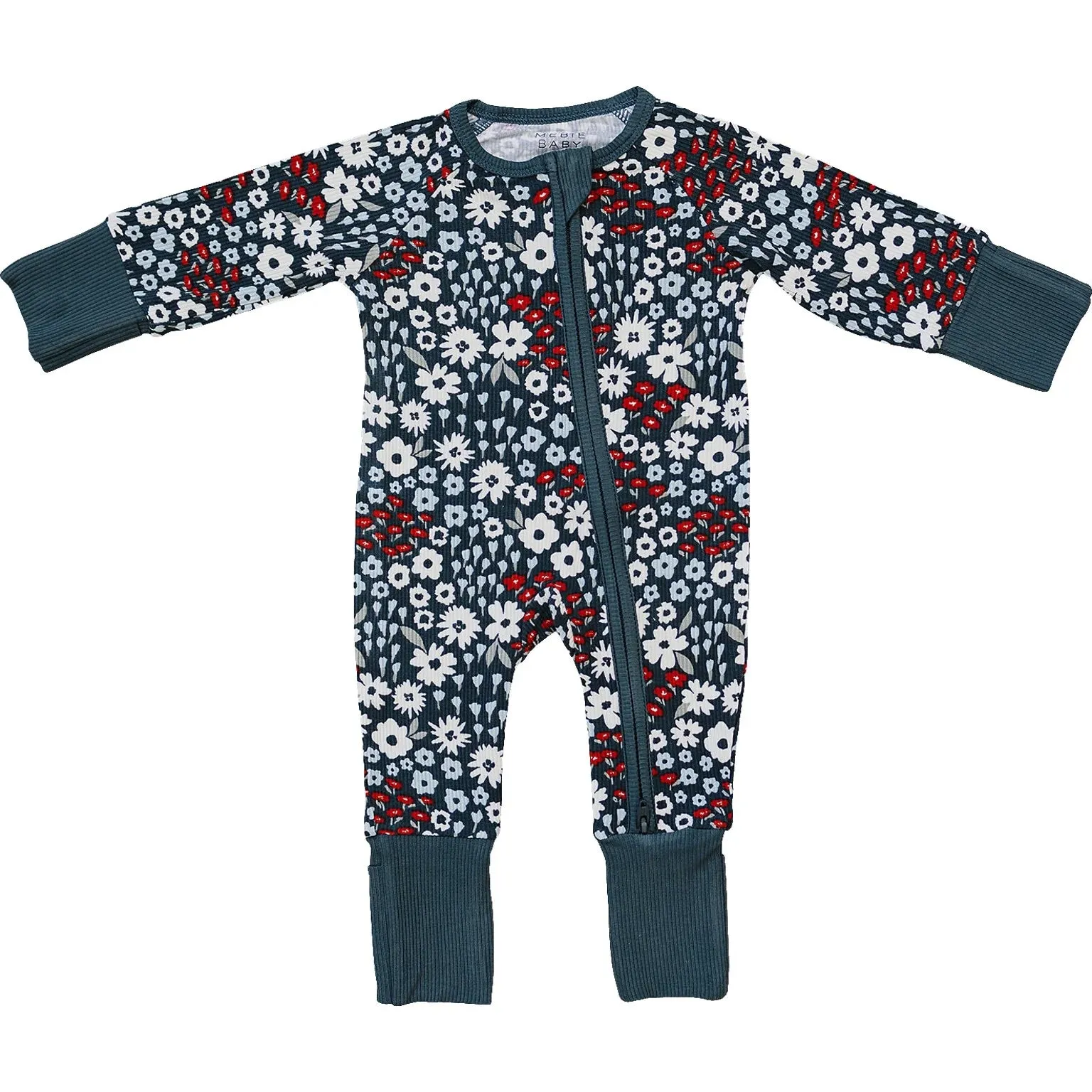 Ribbed Bamboo Zipper | Americana Floral