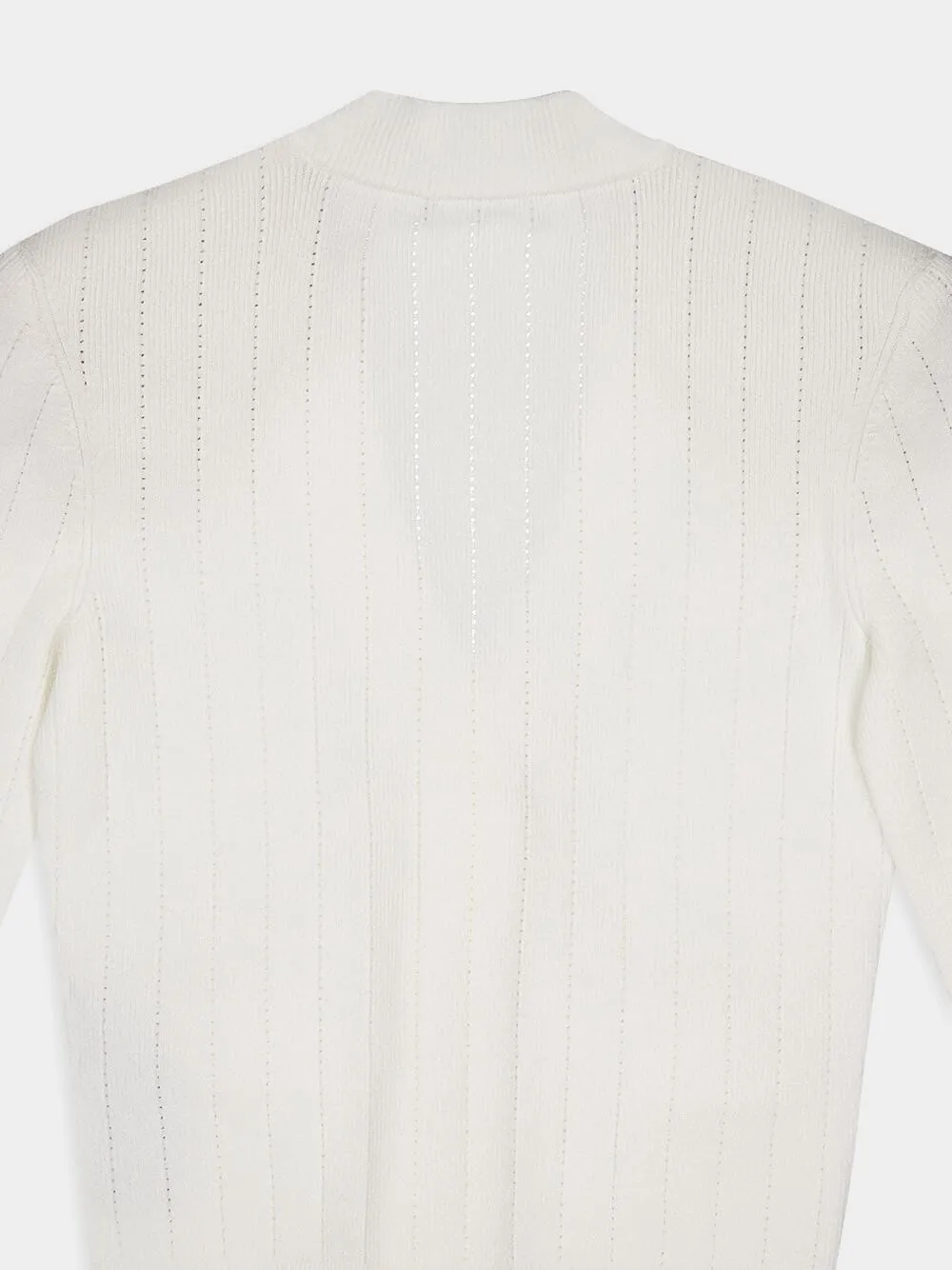 Ribbed Knit Buttoned Cardigan