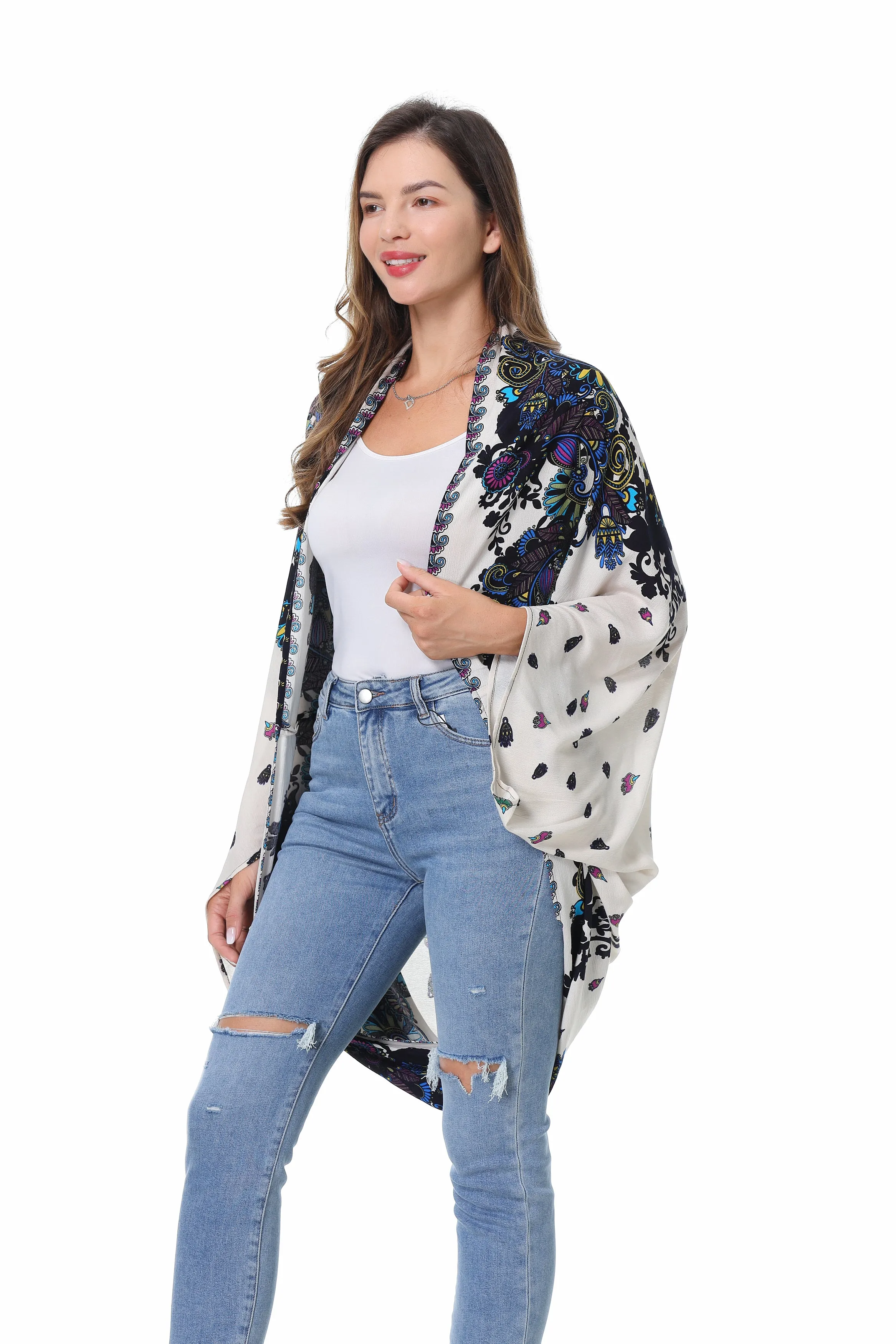 Roffe Floral Cocoon Kimono