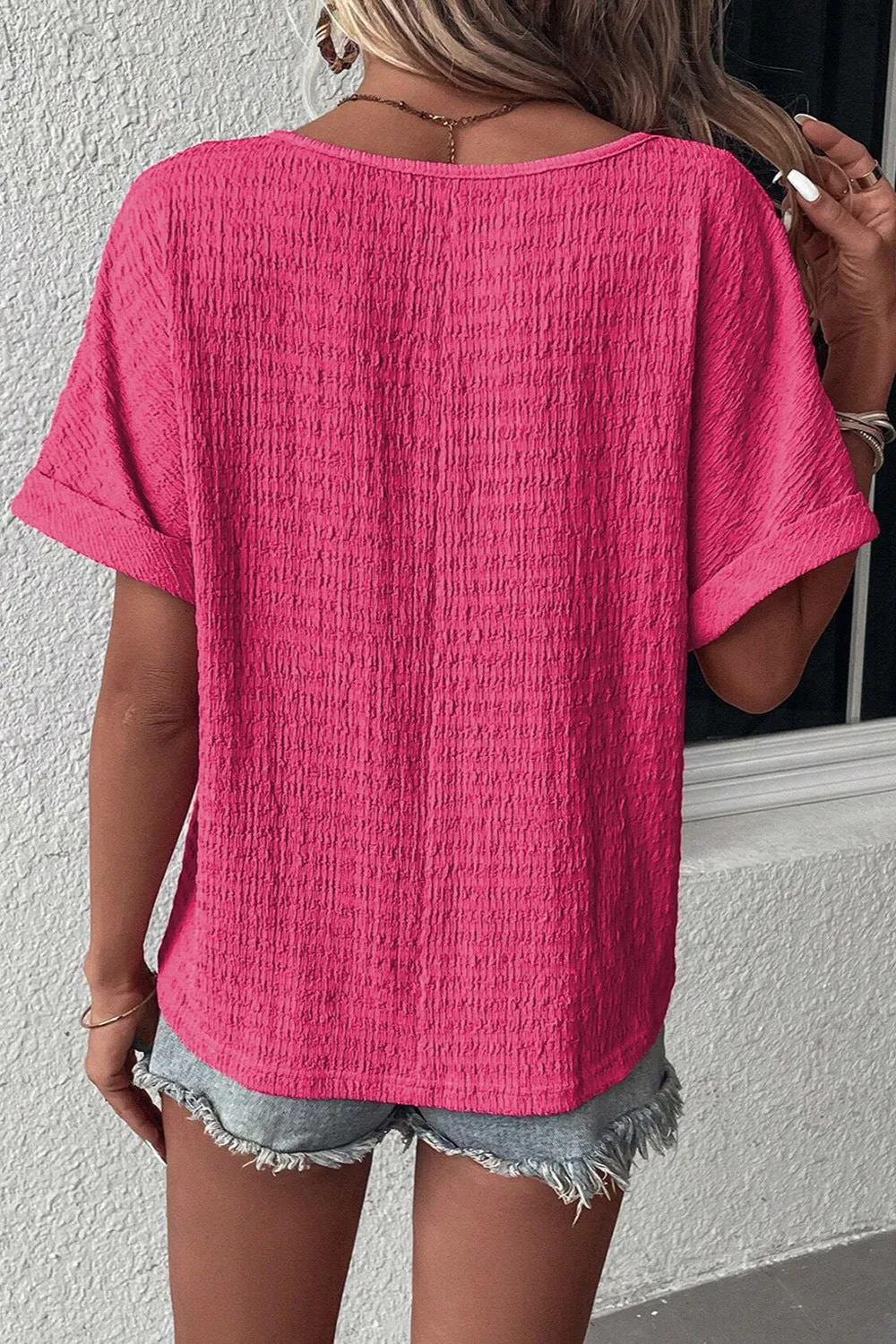 Rowen V-Neck Short Sleeve Blouse