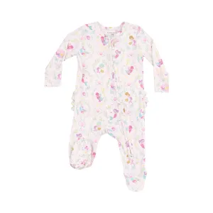 Ruffle Zipper Footie | Mermaids