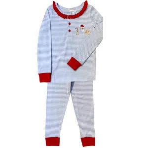 Santa, Milk, & Cookies Girl's Pajama Set