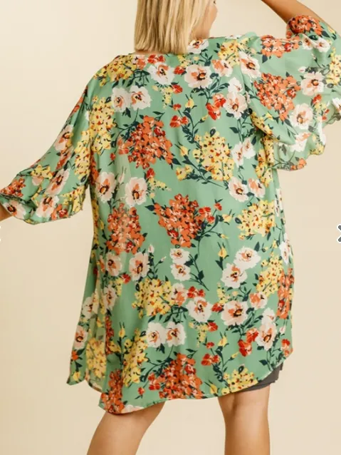 Sassy Sage Kimono