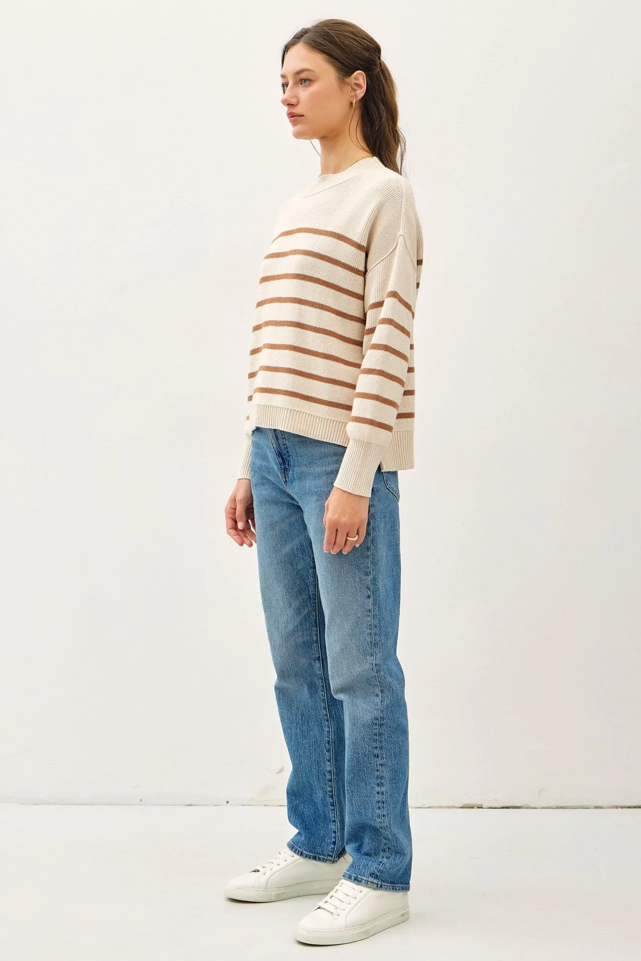 Savannah RELAXED CHUNKY KNIT STRIPED SWEATER
