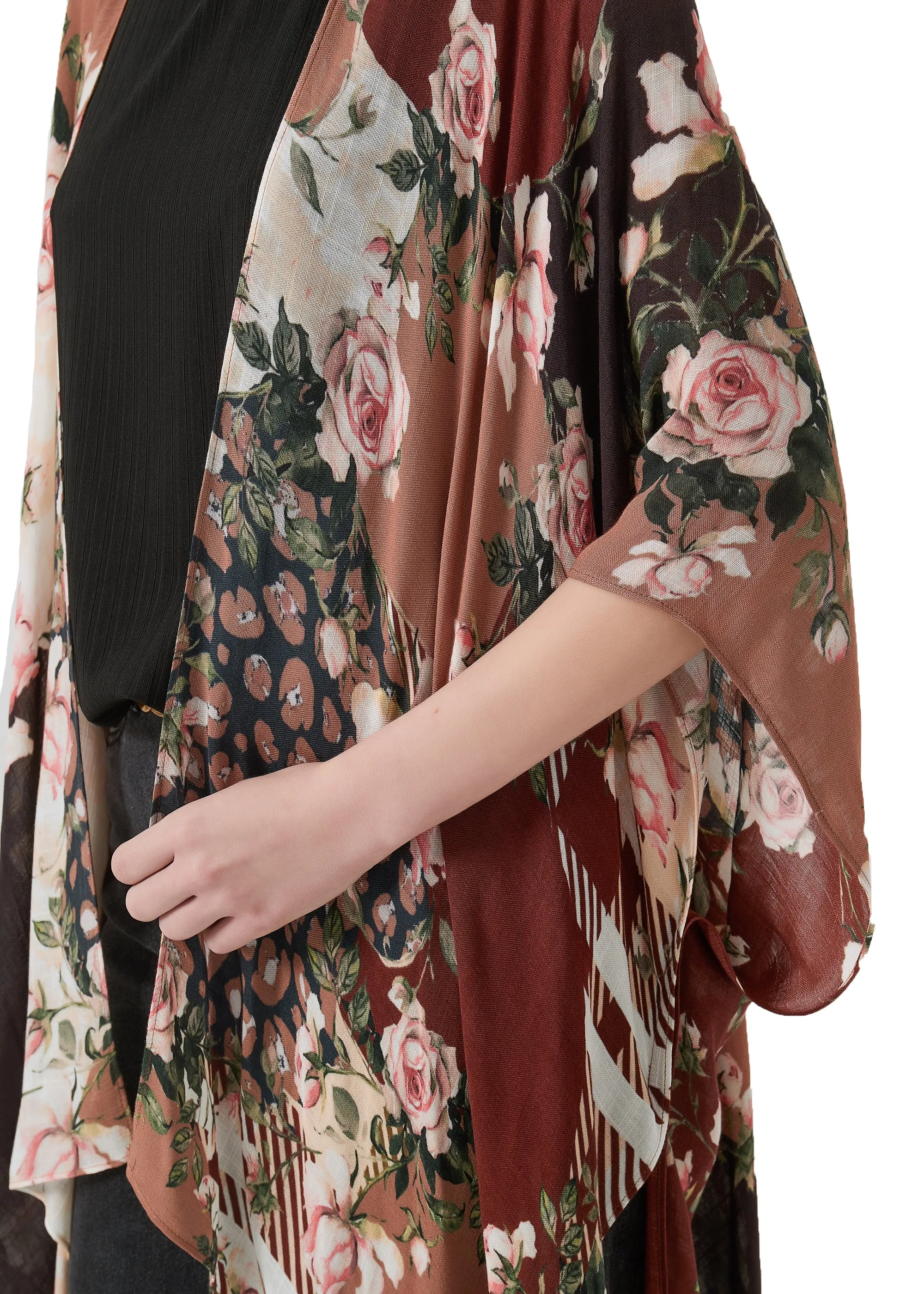 Save the Ocean Floral Kimono