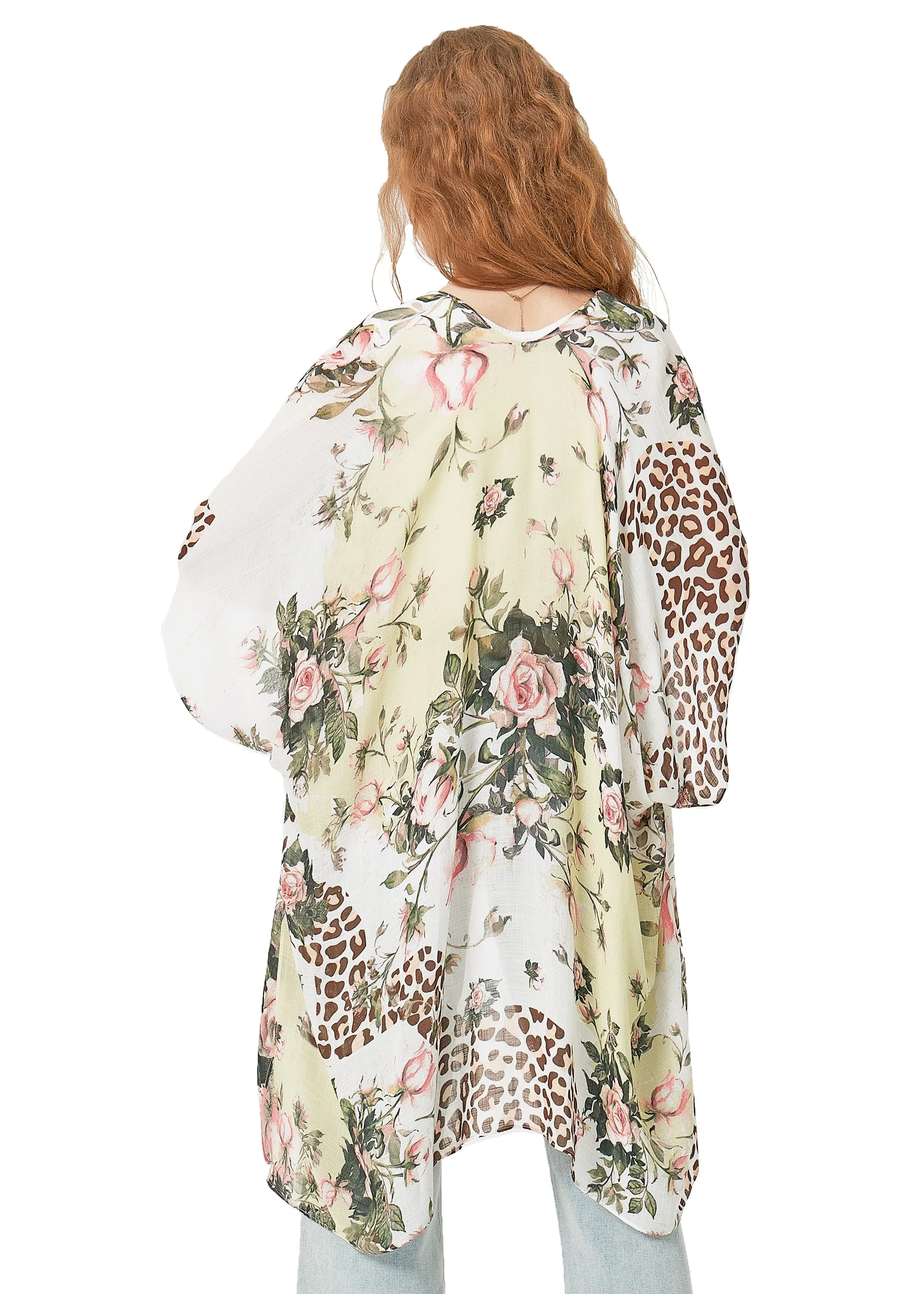 Save the Ocean Floral Kimono