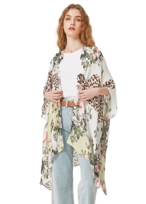 Save the Ocean Floral Kimono