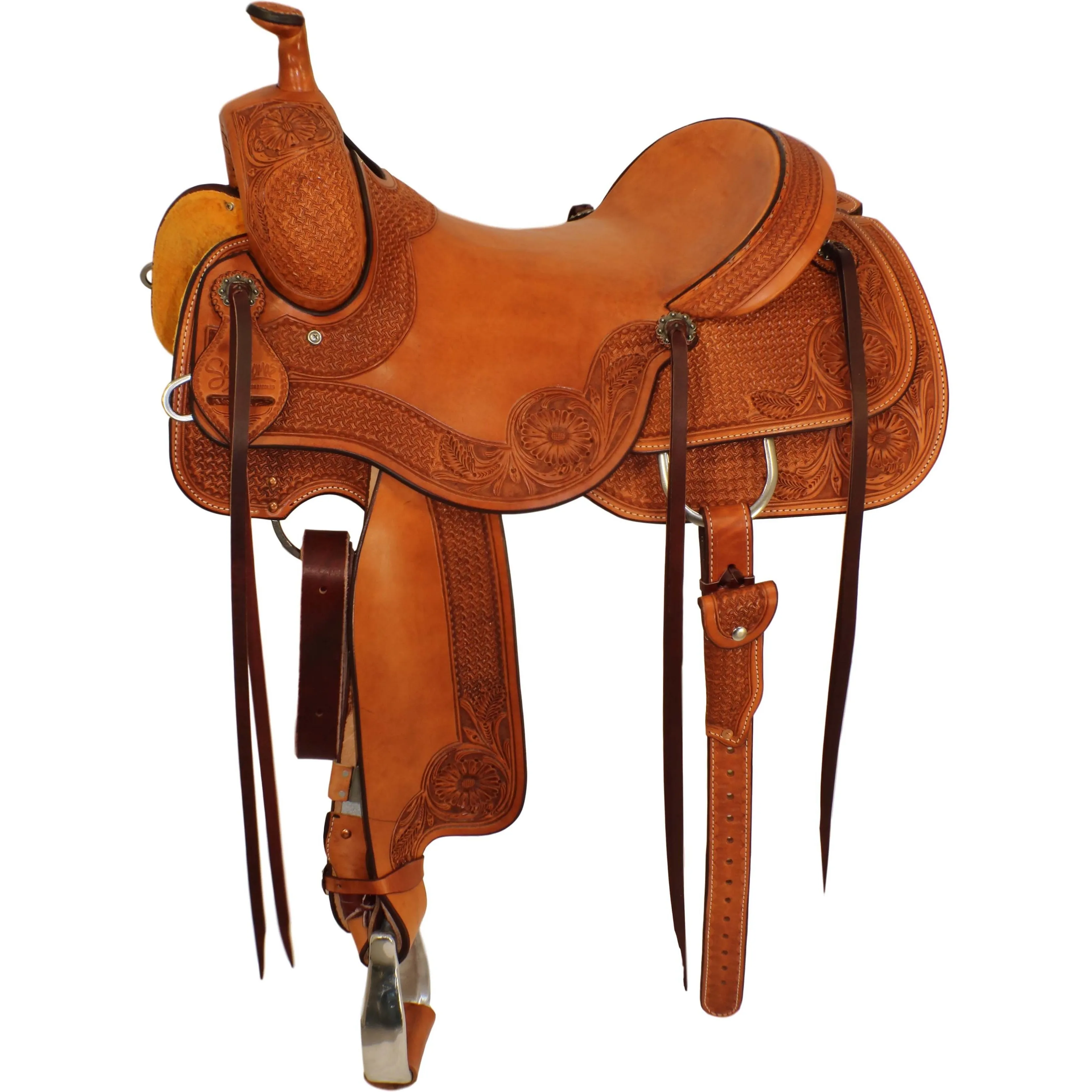 Scott Thomas Medium Oil Spider Daisy Ranch Cutter Saddle