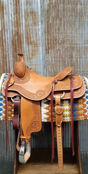 Scott Thomas Medium Oil Spider Daisy Ranch Cutter Saddle