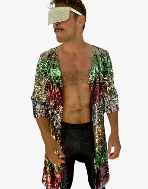 Sea Breeze Sequin Kimono