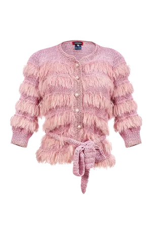 Silk-blend Ruffled Knit Sweater
