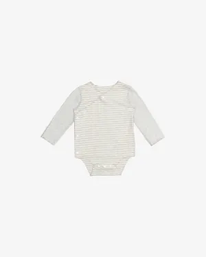 Snap-on Kimono Bodysuit - Long