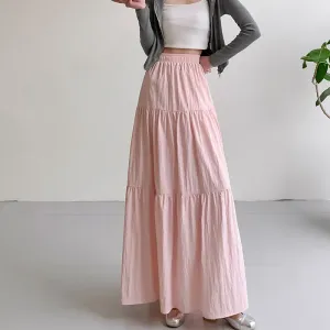Soft & Sweet – Women’s Solid Color Cake Midi Skirt