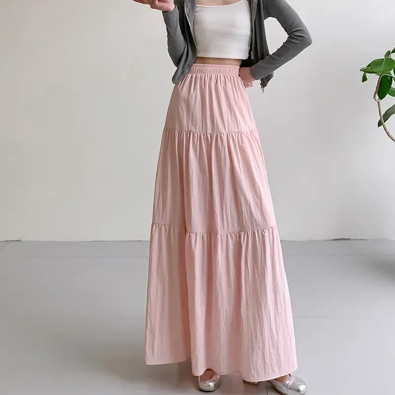 Soft & Sweet – Women’s Solid Color Cake Midi Skirt