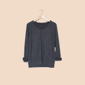 Soft V Neck / Dark Grey