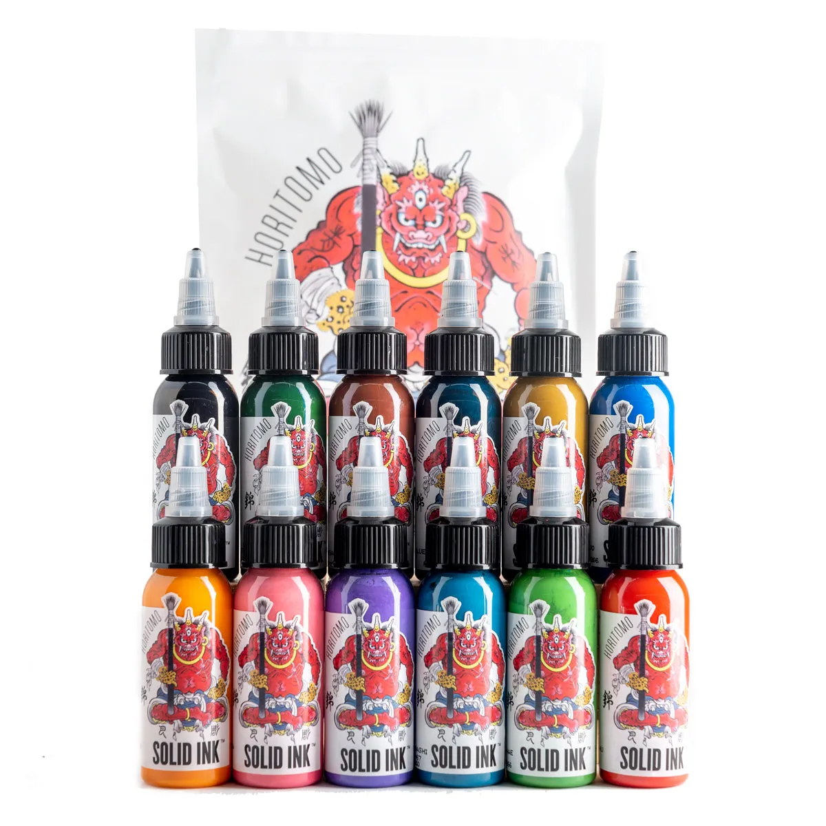 Solid Ink Horitomo 12 Color Tattoo Ink Set