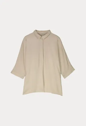 Solid Kimono Style Blouse