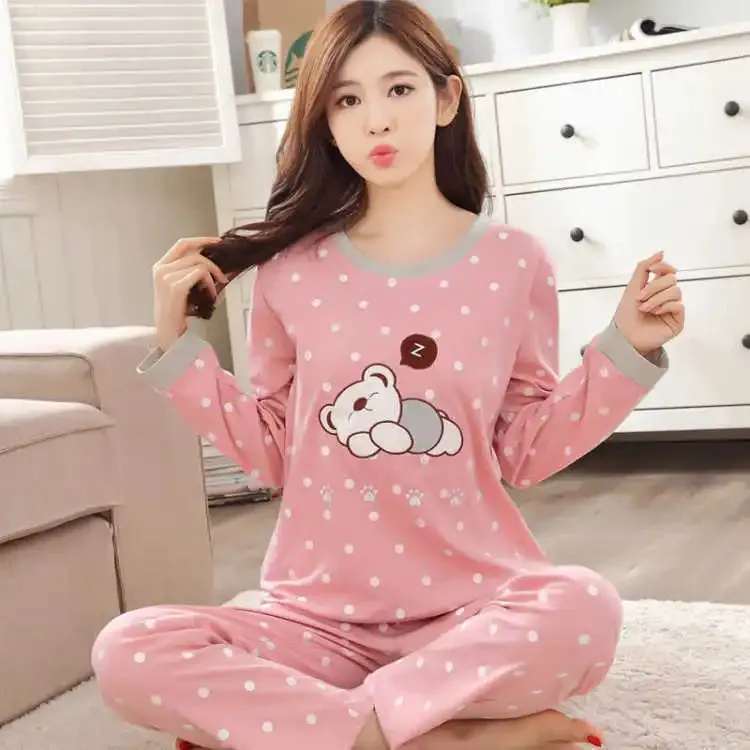 Spring 2024 Cotton 2-Piece Pajamas Set for Women