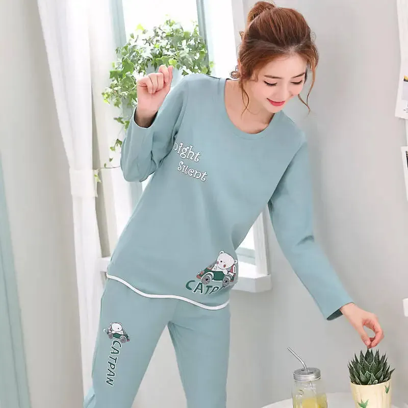 Spring 2024 Cotton 2-Piece Pajamas Set for Women
