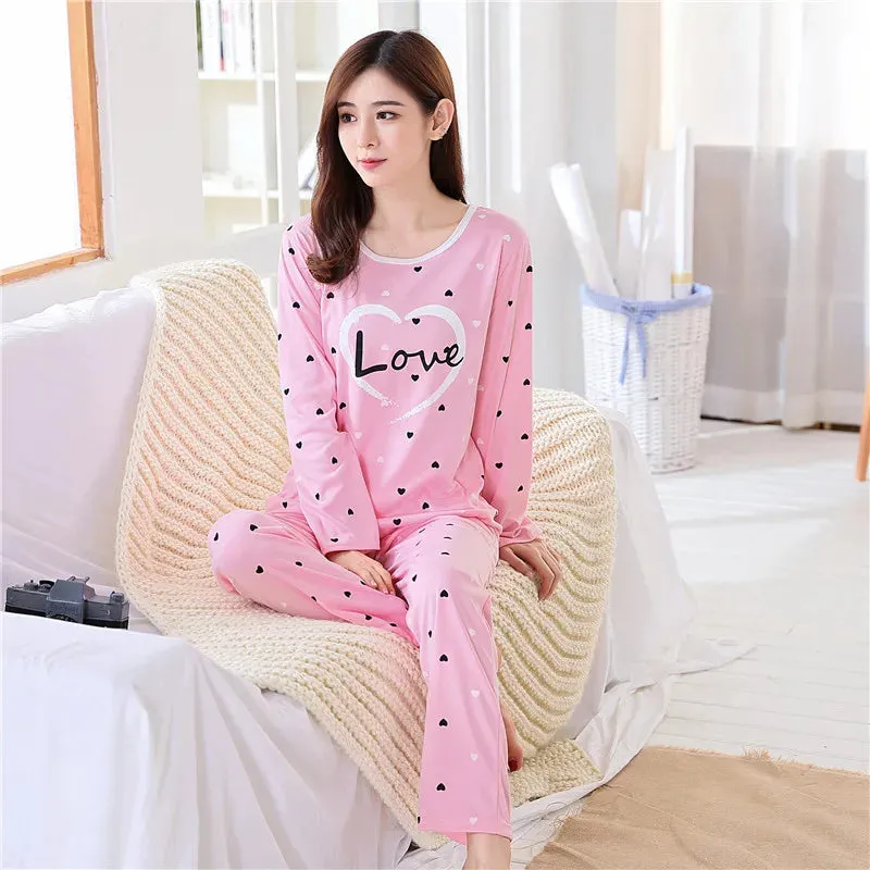 Spring 2024 Cotton 2-Piece Pajamas Set for Women