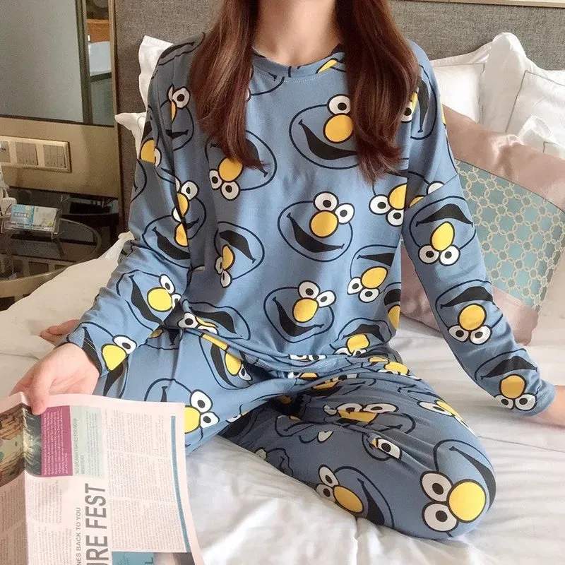 Spring 2024 Cotton 2-Piece Pajamas Set for Women