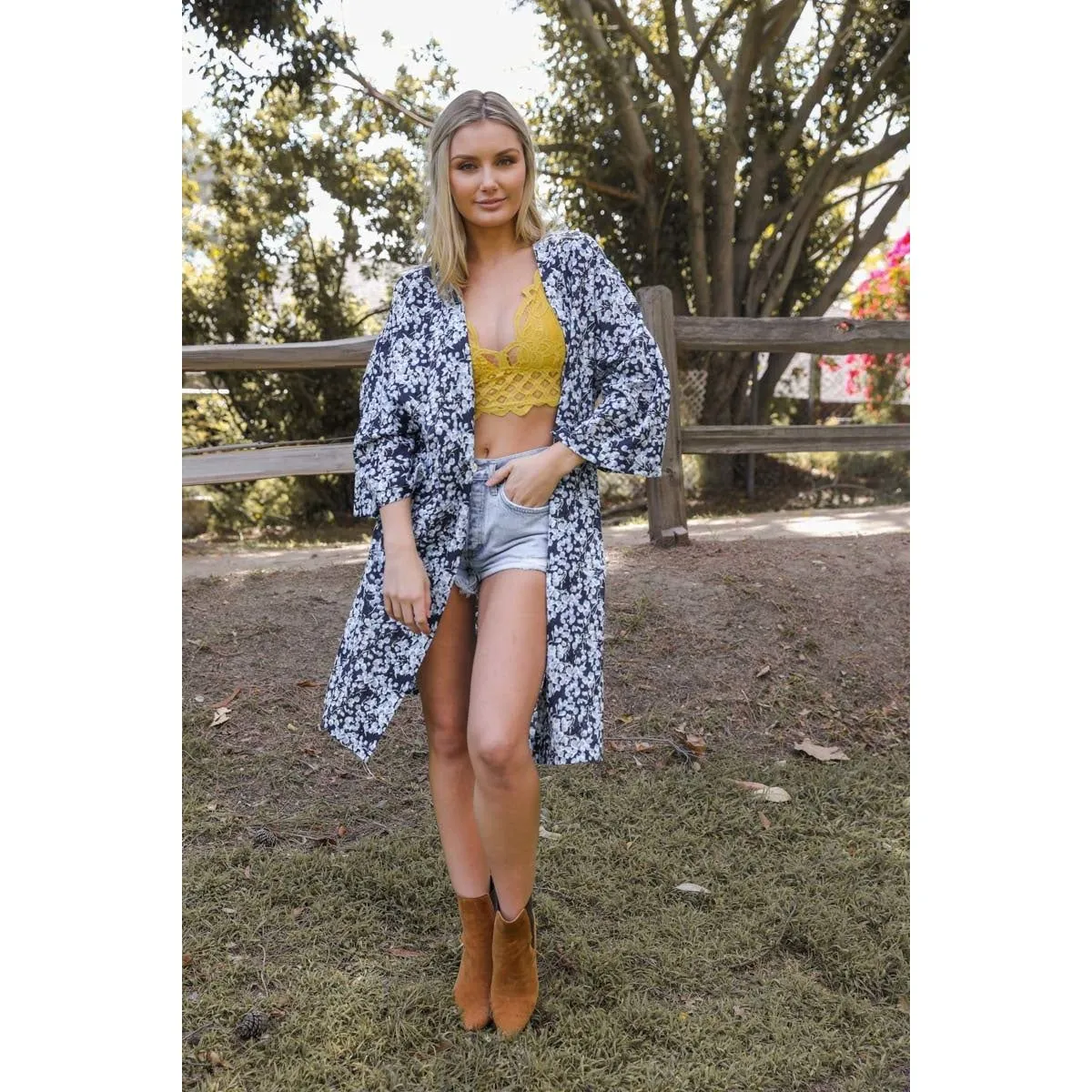 Spring Blossom Floral Kimono
