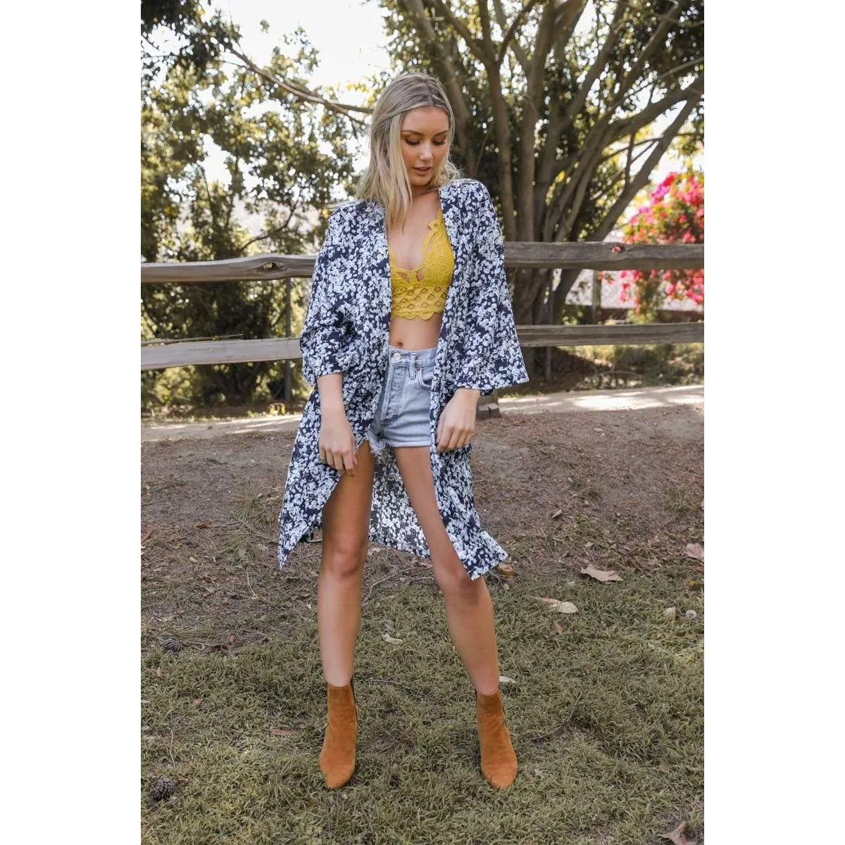 Spring Blossom Floral Kimono