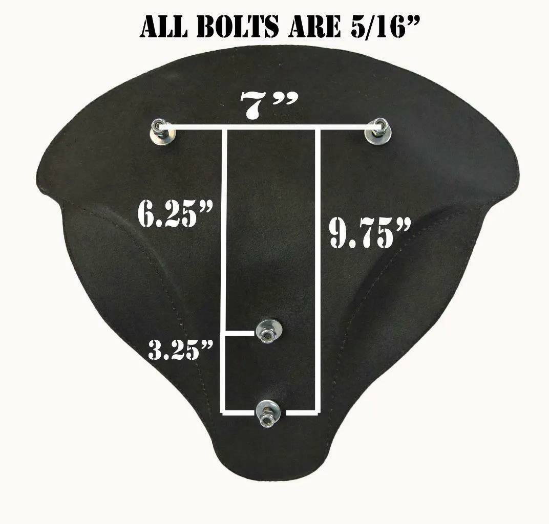 Spring Solo Seat Harley Touring Indian Chief Road King 17x16 Tractor Blk Leather