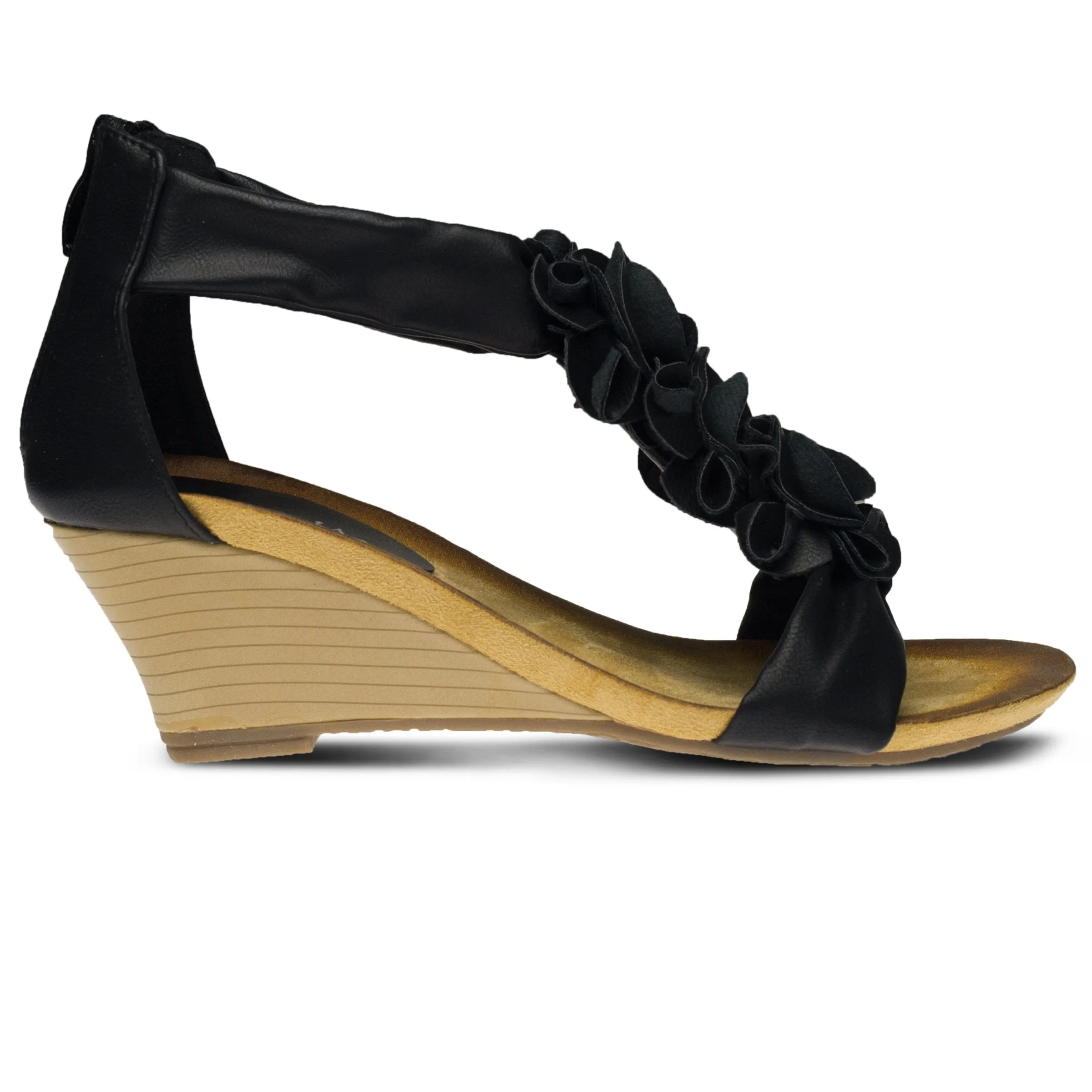 Spring Step Shoes Patrizia Harlequin Women’s Vegan Leather Wedge Sandal