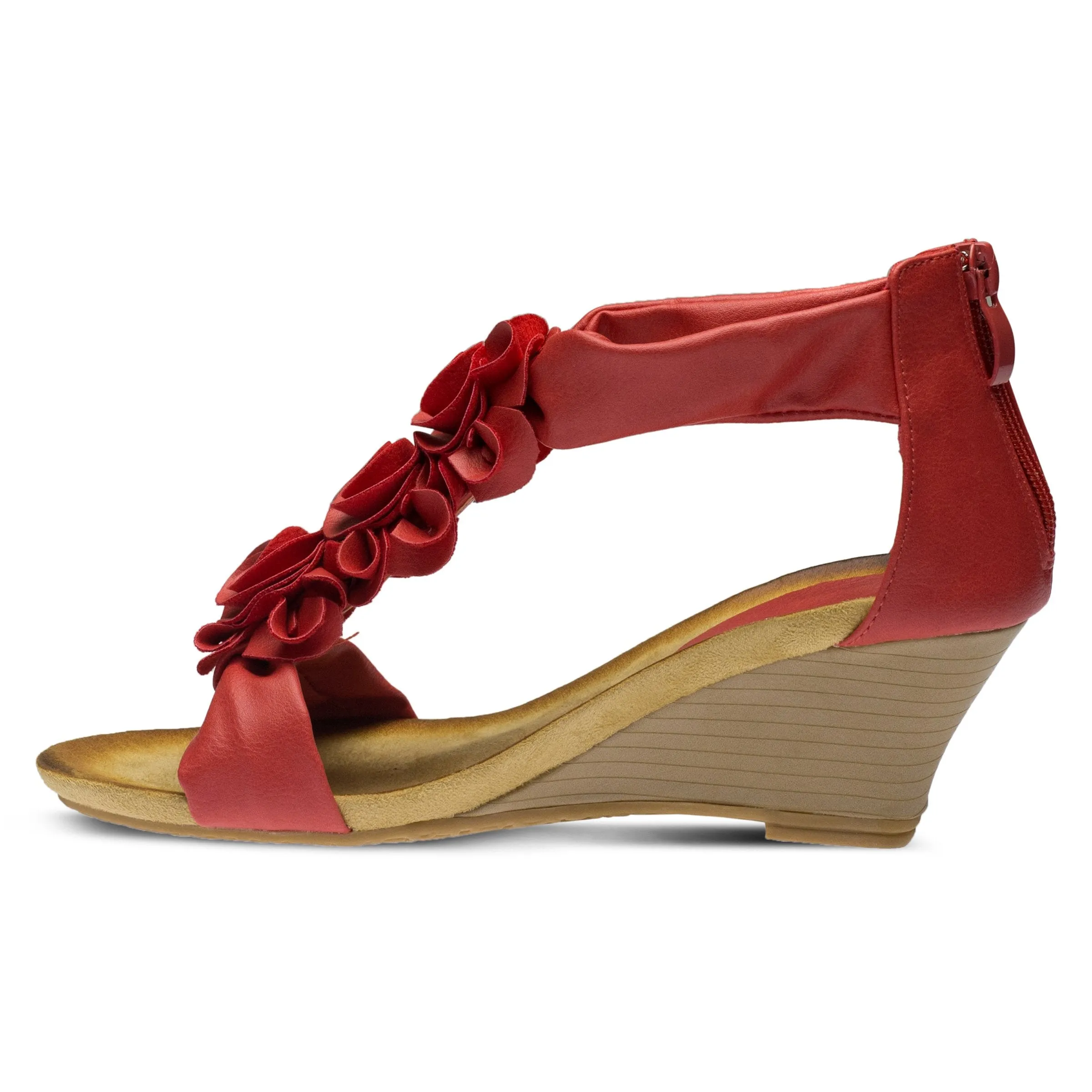 Spring Step Shoes Patrizia Harlequin Women’s Vegan Leather Wedge Sandal