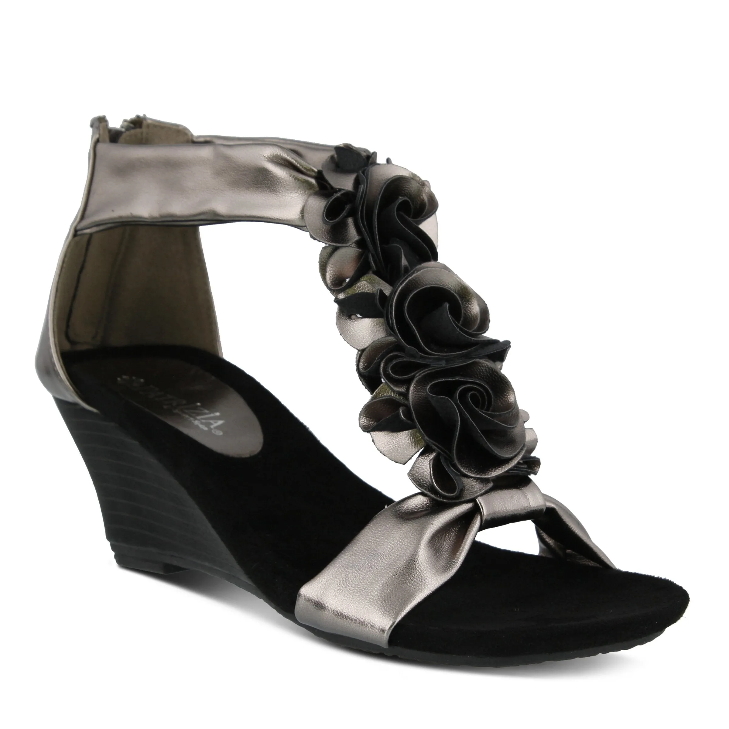 Spring Step Shoes Patrizia Harlequin Women’s Vegan Leather Wedge Sandal