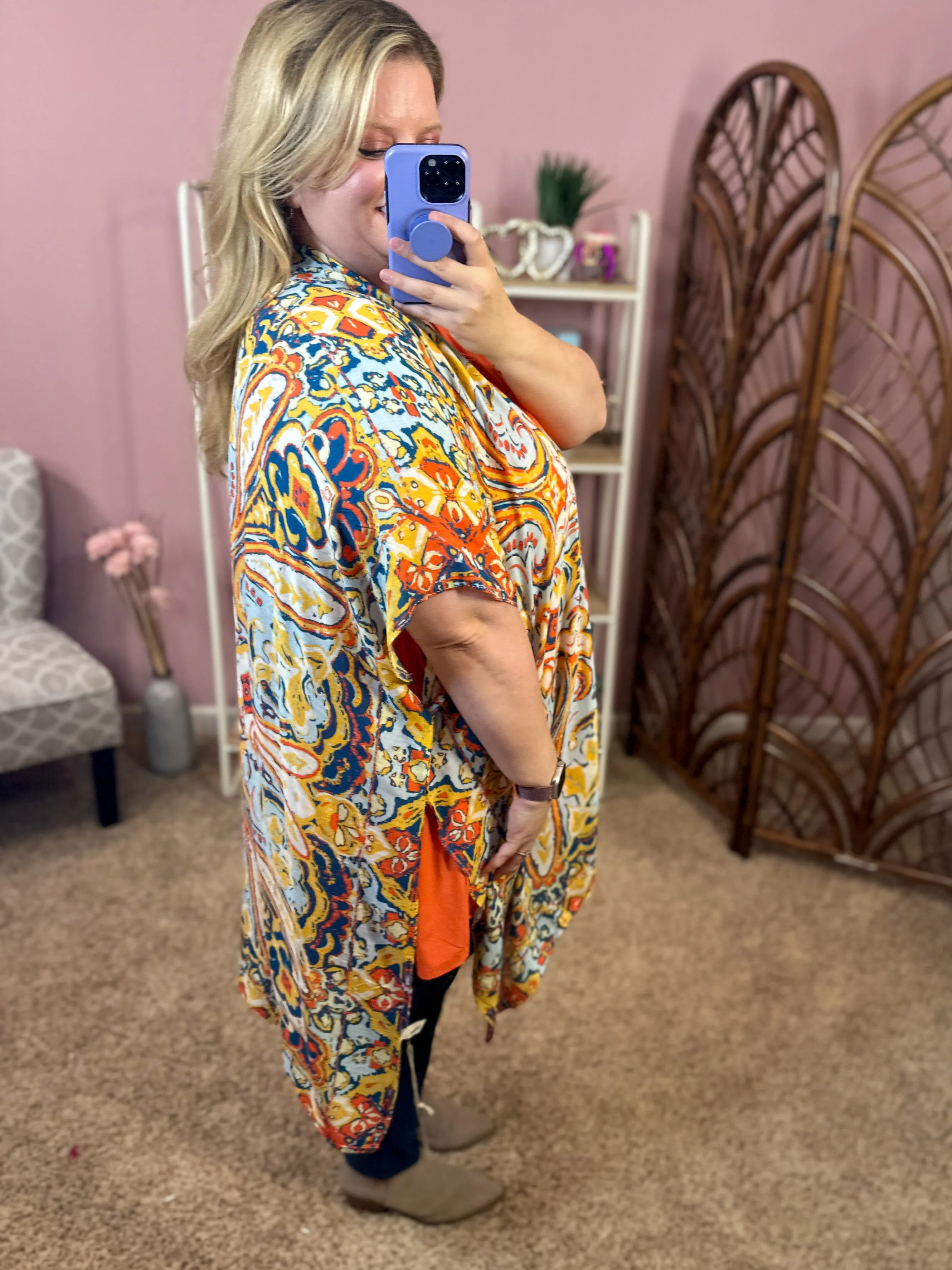 Statement Made Kimono - Gold Rush