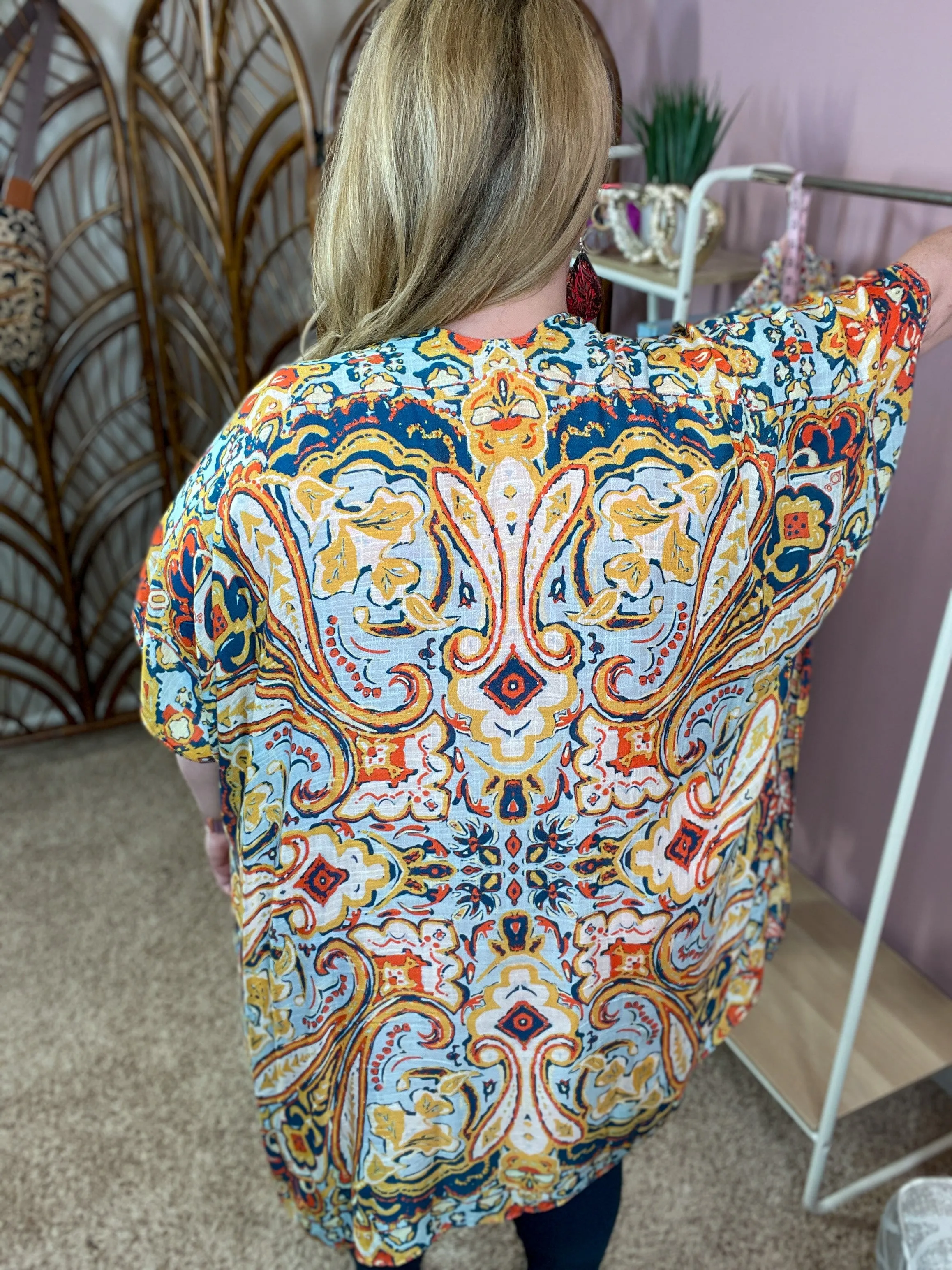Statement Made Kimono - Gold Rush