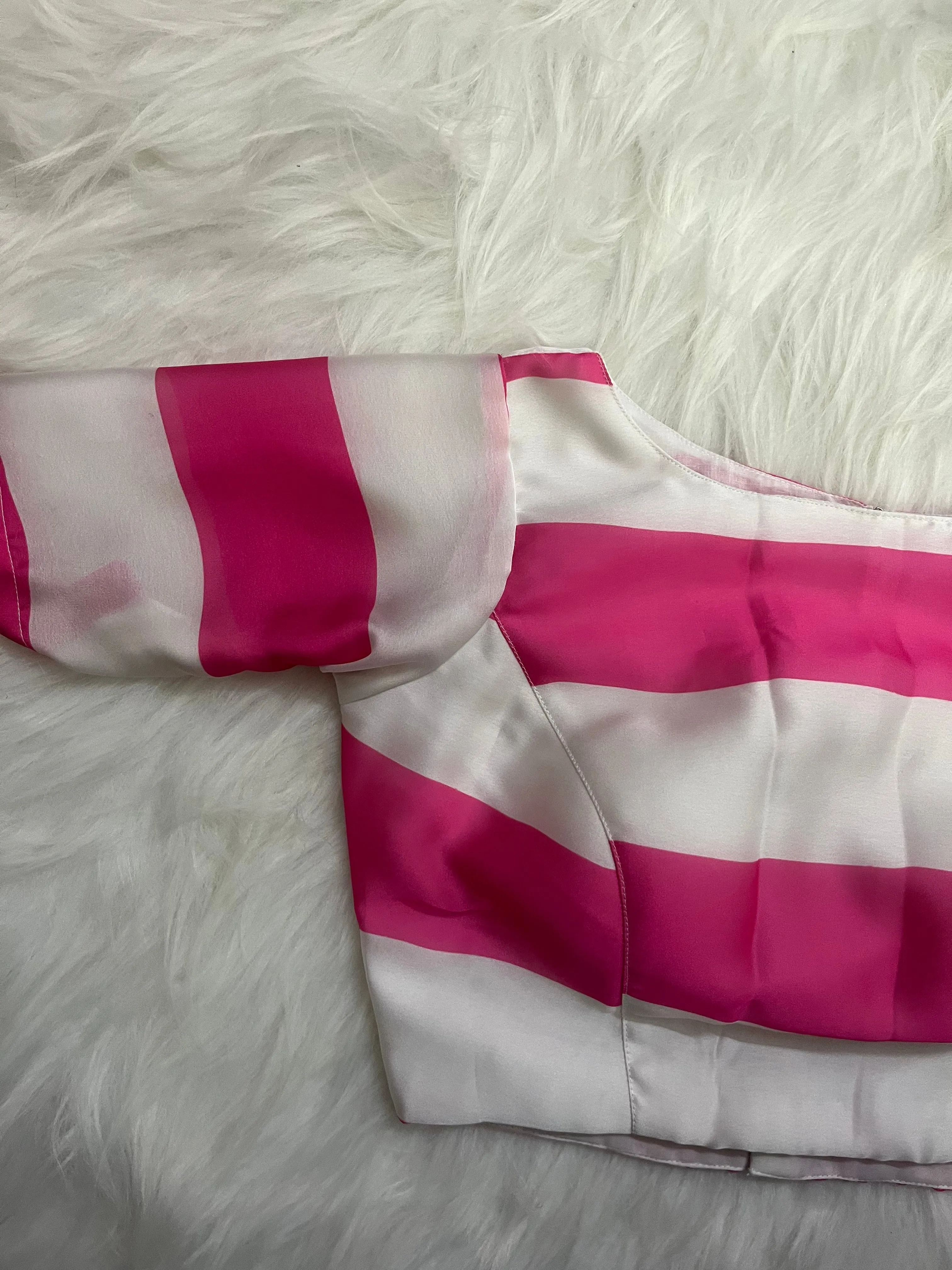 STRIPE LOVE - WHITE AND PINK