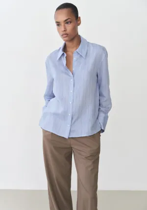 Stripe-print shirt - Medium Blue