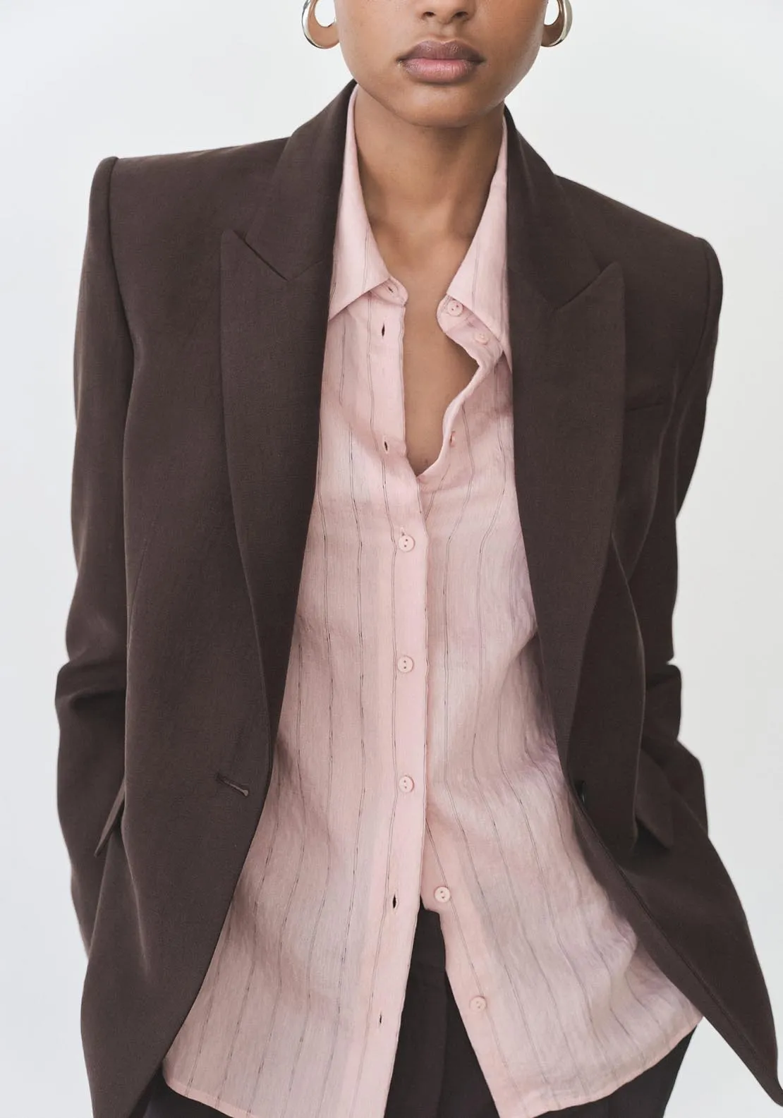 Stripe-print shirt - Pink