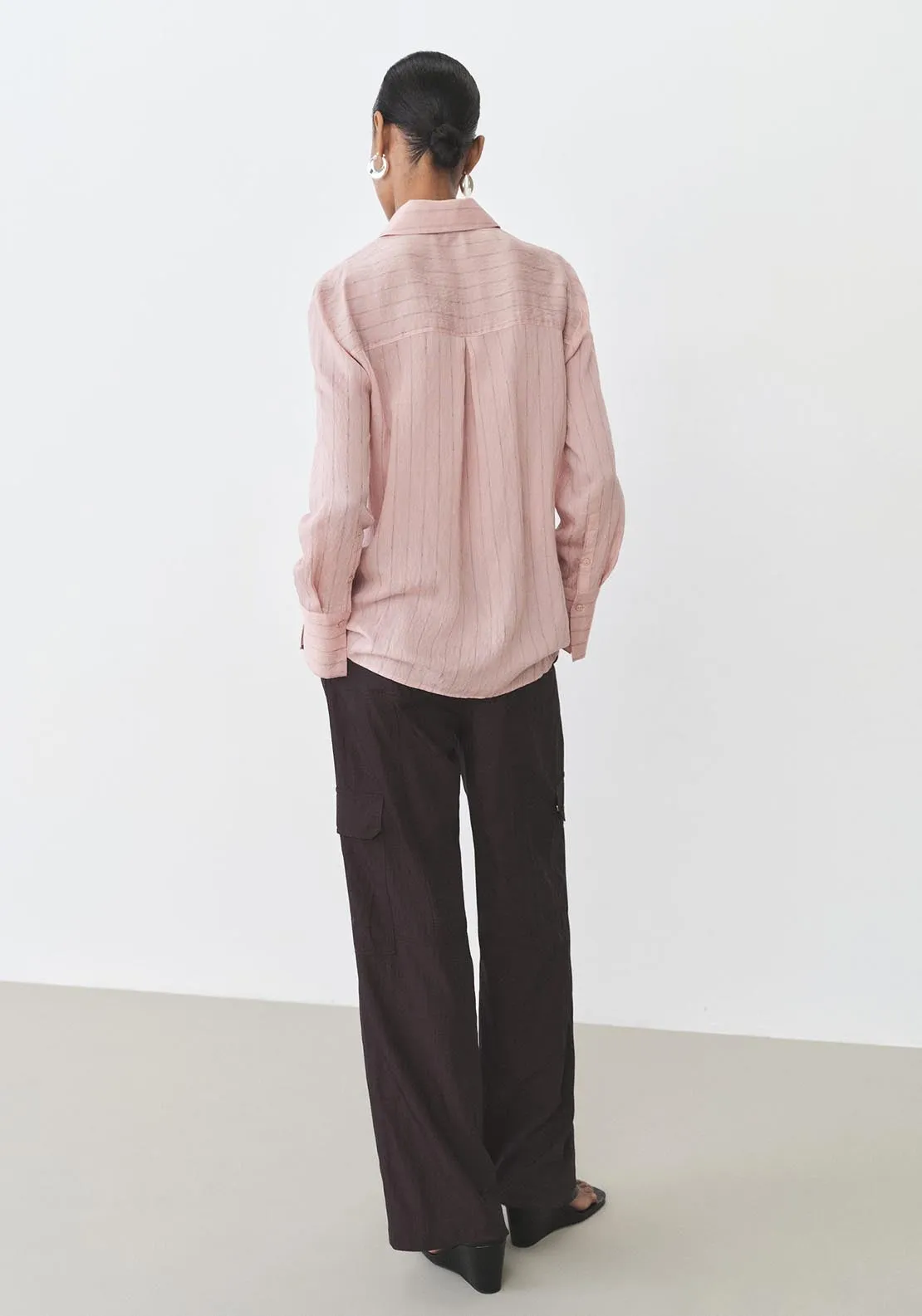 Stripe-print shirt - Pink