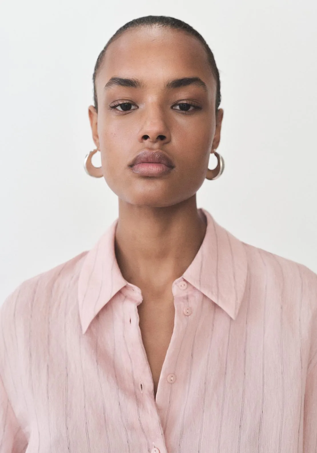 Stripe-print shirt - Pink